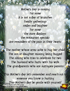 Mother's Day approaches so many that are hurting