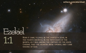Bible Quote Ezekiel 1:1 Inspirational Hubble Space Telescope Image