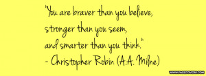 Winnie The Pooh Quote Facebook Cover