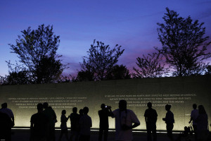 , photo, quotes by Martin Luther King, Jr., are inscribed in the wall ...