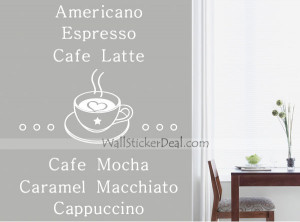 Coffee Time Quote Wall Sticker