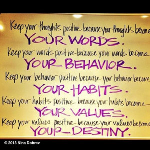 Picture Quote of the Day... Your thoughts control your destiny.. #fact