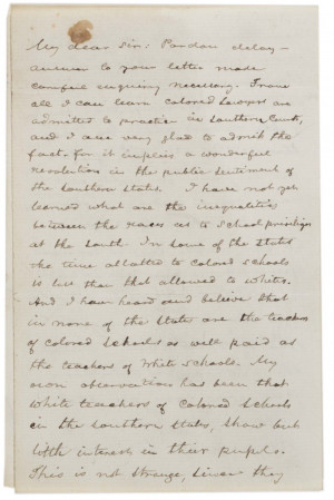 Frederick Douglass to unknown recipient, November 23, 1887 (Gilder ...