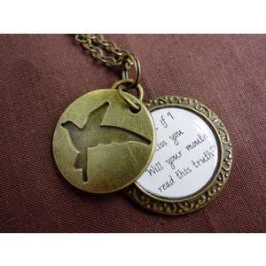 ... quote little bird hidden necklace $ 18 sold out etsy com lyric quote