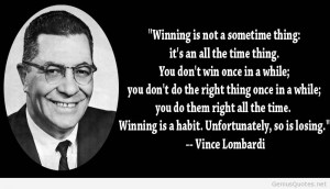 About Vince Lombardi Perfection Quote