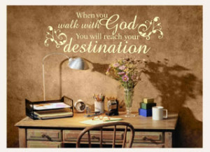 When You Walk with God...Wall Decal from Vinyl Stickers