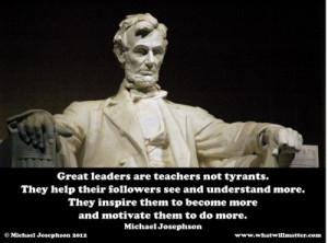 Lincoln: Is a ‘great leader’ the same as a ‘good teacher’?