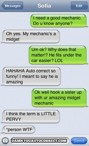 funny auto-correct texts - Car Trouble
