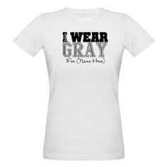 Brain Cancer Organic Women's T-Shirt> Custom I Wear Gray Brain Cancer ...
