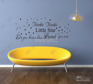 Twinkle twinkle little star cute wall quotes sayings vinyl decal art ...