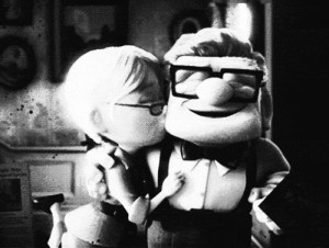 gif love couple gifs cute Black and White disney UP old disney gif ...