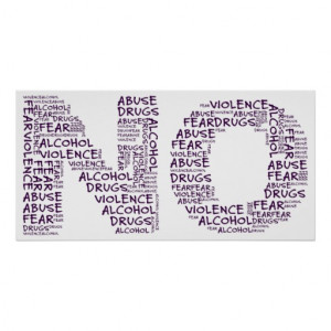 Say No to Violence, Abuse, Drugs, Alcohol, & Fear Poster