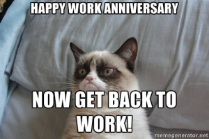 happy work anniversary meme