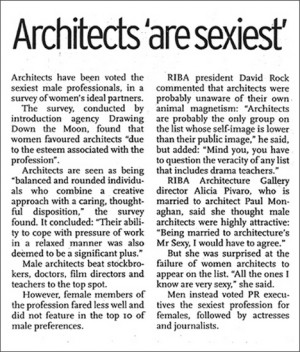 Architects have been voted the sexiest male professionals, in a survey ...
