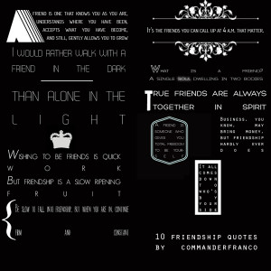 10 friendship quotes - texture pack #01 by commanderfranco