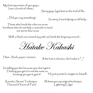 Quotes of Kakashi by Dubtiger