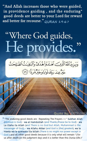 Where God Guides He Provides.