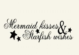 Quotes About Mermaids Beauty Decal word quotes, mermaid