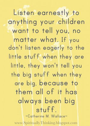 listen to your children inspirational quote