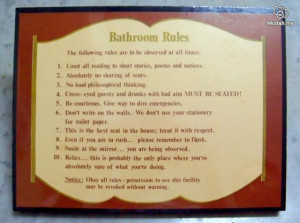 Bathroom Rules and Etiquette Signs