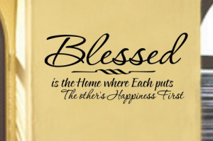 Blessed is the home 18x36 Vinyl Lettering Wall Quotes Words Sticky Art