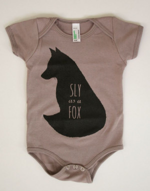 SLY as a FOX - Organic Onesie - Screen Print Baby Owl Onesie ...