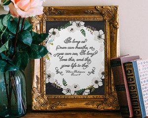 ... shakespeare love sonnet poem wedding digital typography - INSTANT
