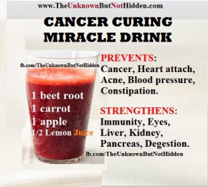 This easy to make miracle drink is a sure shot cancer killer!