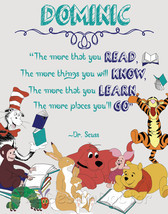 Dr. Seuss storybook character reading quote and 12 similar items
