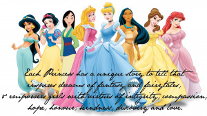 ... Jasmine, Snow, Mulan, Aurora, Cinderella, Pocahontas, Belle and Ariel
