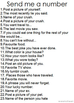 me A bored send me a number send i'm i'm bored number