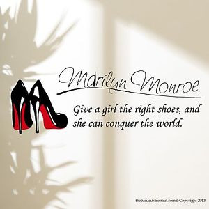 Marilyn-Monroe-Wall-Decal-Stickers-Decor-Quote-Shoe-Easy-Removable ...