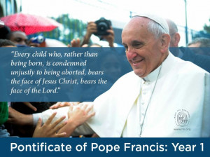 quote from Pope Francis during the first year of his pontificate ...