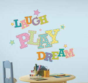Home Home Decals Quotes & Sayings Laugh Play Dream Giant Wall Stickers