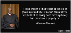 think, though, if I had to look at the role of government and what ...