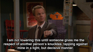 gifs how i met your mother neil patrick harris barney fist pound funny