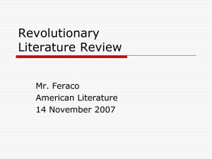 Revolutionary Literature Review