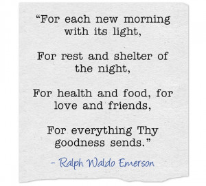 Gratitude Quote Ralph Waldo Emerson