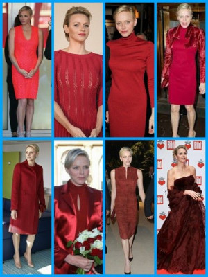royalsandquotes: Royal Ladies in RED - Princess Charlene of Monaco
