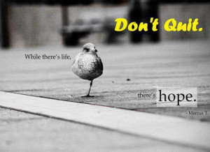 Just hold on...Dont Quit..