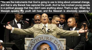 Nation of Islam, Black Muslim Leader Louis Farrakhan Announcing: