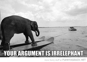 elephant water skis animal argument is irrelephant funny pics pictures ...