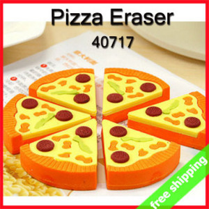 FREE SHIPPING Eraser Pizza Cute Sweet Food Cake Stationery Rubber ...