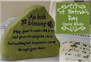 St. Patrick's Day Quote Rocks