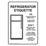 Refrigerator Etiquette With Symbol Sign NHE-15950 Safe Food Handling