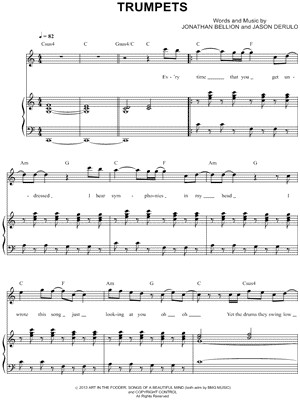 Flute Sheet Music by Jason Derulo Trumpets