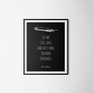 The Bell Jar Literary Poster - Sylvia Plath Quote - Inspirational ...