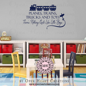 ... Trains Truck and Toys Wall Decal | Boy Wall Decal Quotes and Sayings