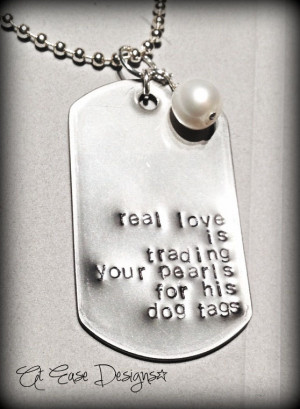 ... dog tags. military sweetie, wife girlfriend necklace, military jewelry