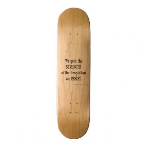 Vintage Emerson Inspirational Strength Quote Skate Board Decks